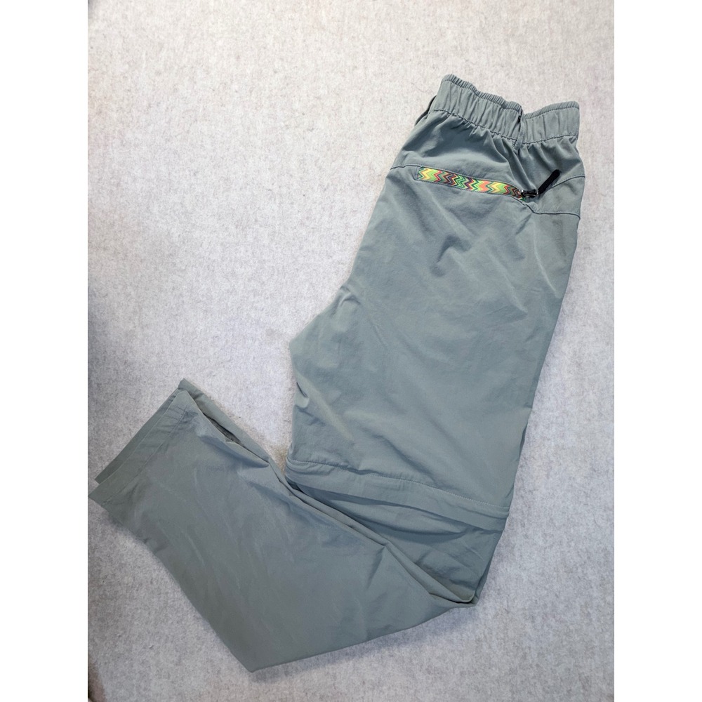 Little Donkey Andy Convertible Hiking Pants Mens L Green Zip Off Outdoor Cargo